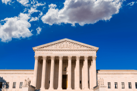 US Supreme Court with blue sky