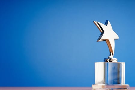 star shaped award trophy