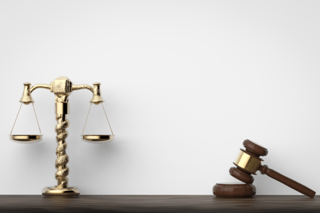 scale of justice and gavel