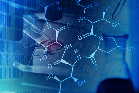 blue chemistry objects
